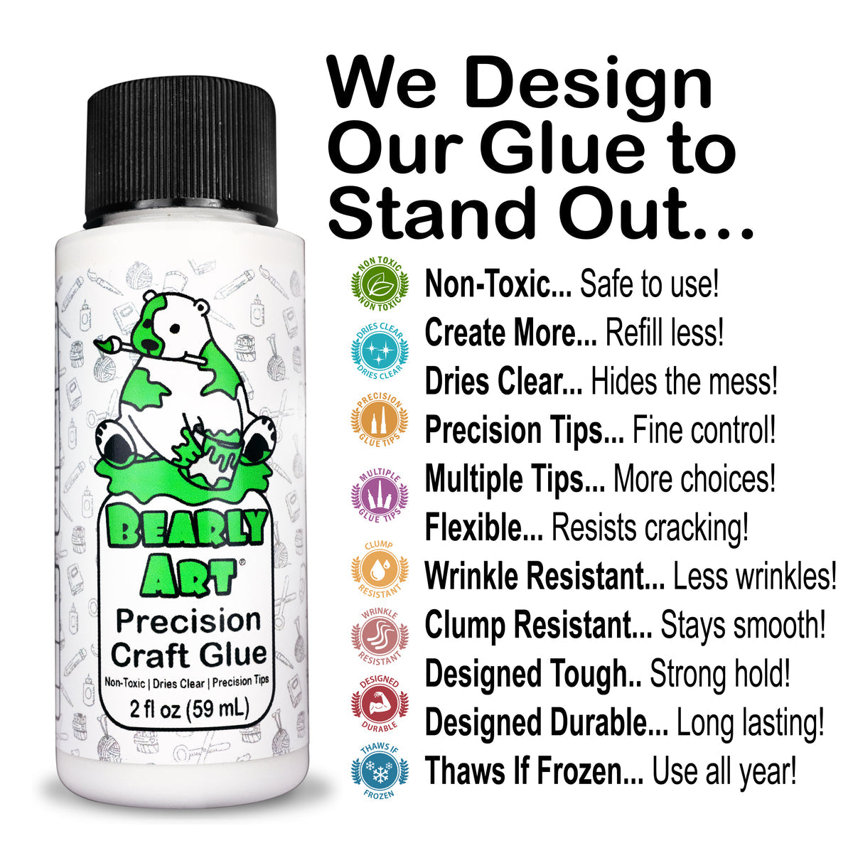 Bearly Art Precision Craft Glue – The 12x12 Cardstock Shop