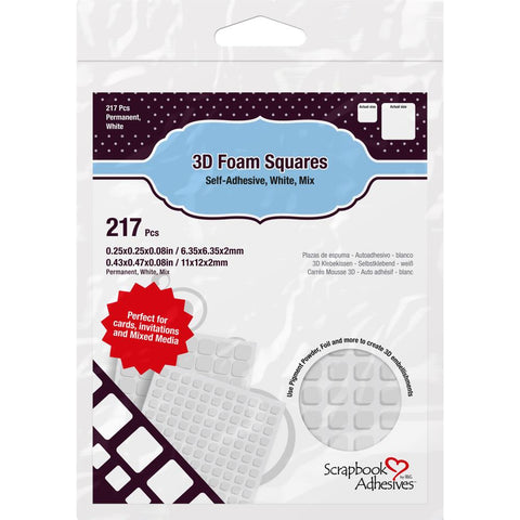 Scrapbook Adhesives - 3D Foam Squares-Self Adhesives - 217 pcs