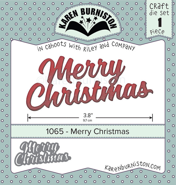Karen Burniston - Merry Christmas Word Die and Shadow Die