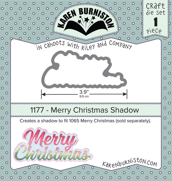 Karen Burniston - Merry Christmas Word Die and Shadow Die