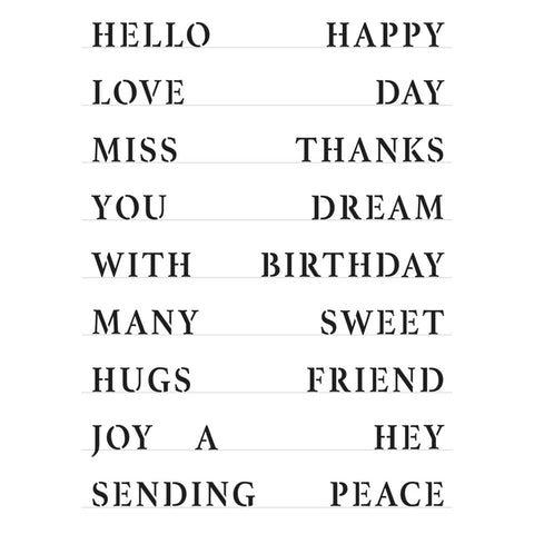 The Crafter's Workshop- Good Words Stencil