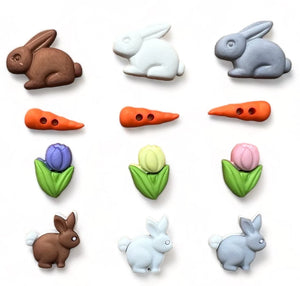 Buttons Galore & More - Buttons - Easter Collection - Bunny Fun