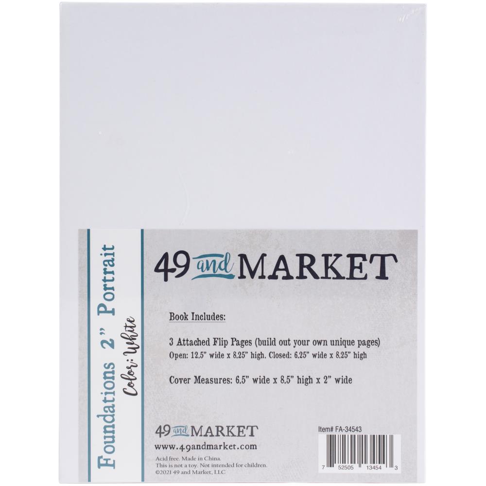 49 and Market - Portrait Album - White