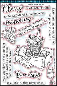 Dare 2B Artzy - Wine Picnic Stamp Set