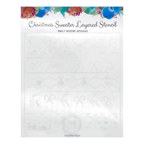 Emily Moore Designs - Christmas Sweater Layered Stencil 7.25x7.5