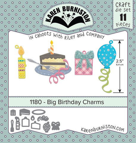 Karen Burniston - Big Birthday Charms Die Set