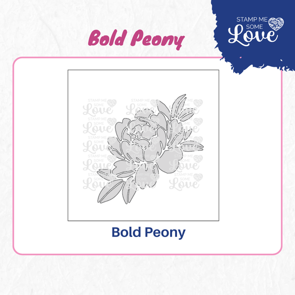SMSL - Bold Peony | 6x6 Craft Stencil for Cards, Mixed Media &amp; Art Journaling