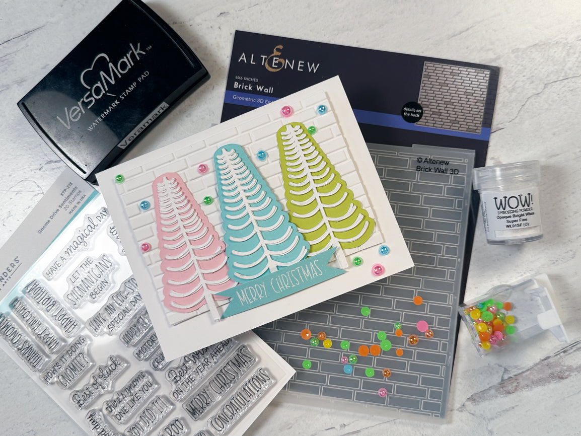 Xmas Brush Bottle Tree Card from SVGs