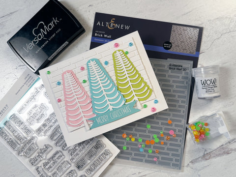 Xmas Brush Bottle Tree Card from SVGs