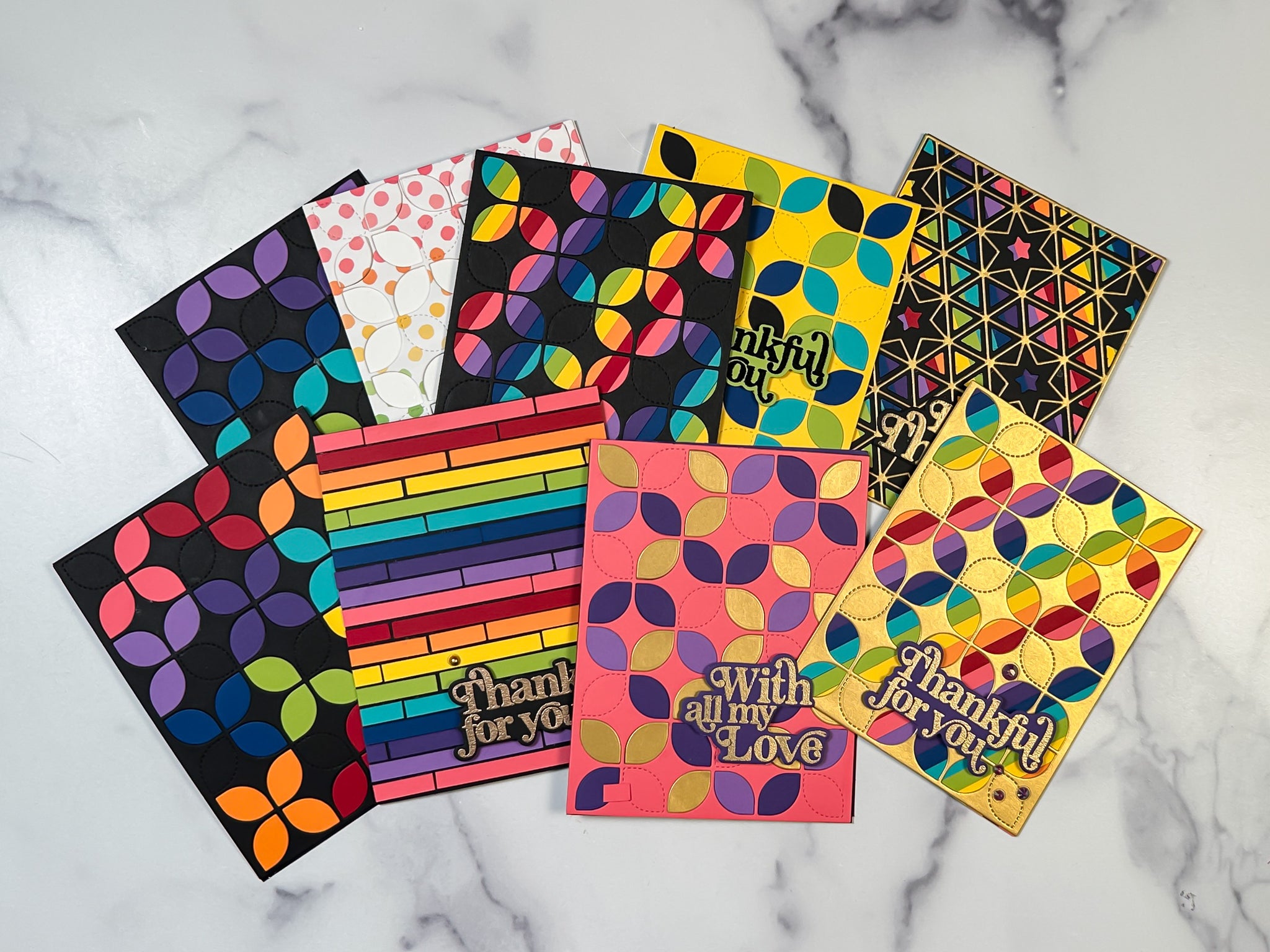 Layered Die Cut Cards