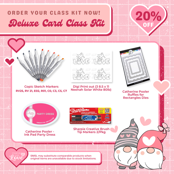 Valentine Gnome Copic Coloring Card Kit Bundle - Deluxe