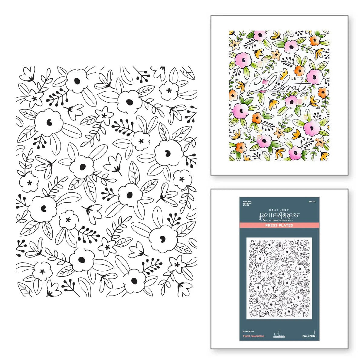 Spellbinders - Press Plates - Floral Celebration