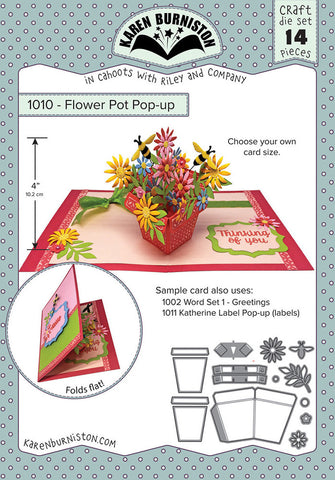 Karen Burniston - Die Set - Flower Pot Pop-up