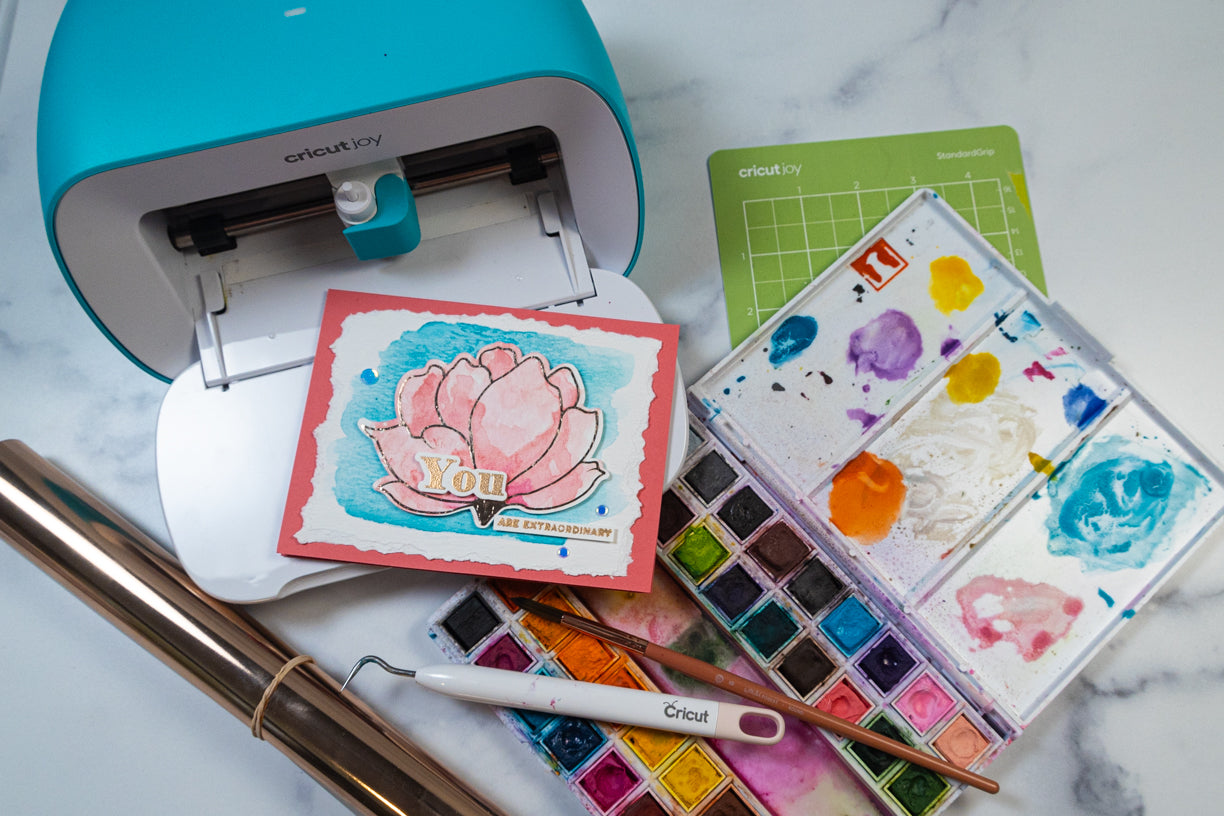 How to Create Watercolor Card with HTV