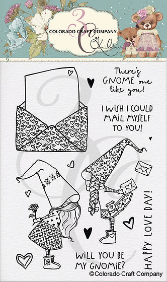 Colorado Craft Company - Love Day Gnomes Stamp & Die Bundle