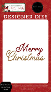 Carta Bella - Merry Christmas Cursive Word Die Set