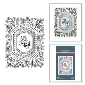 Spellbinders - Press Plates - Mirrored Arch Nested Sprigs