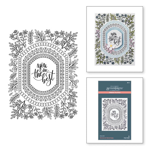Spellbinders - Press Plates - Mirrored Arch Nested Sprigs