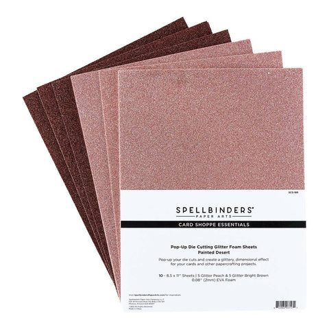 Spellbinders - Pop-Up Die Cutting Glitter Foam Sheets - Painted Desert