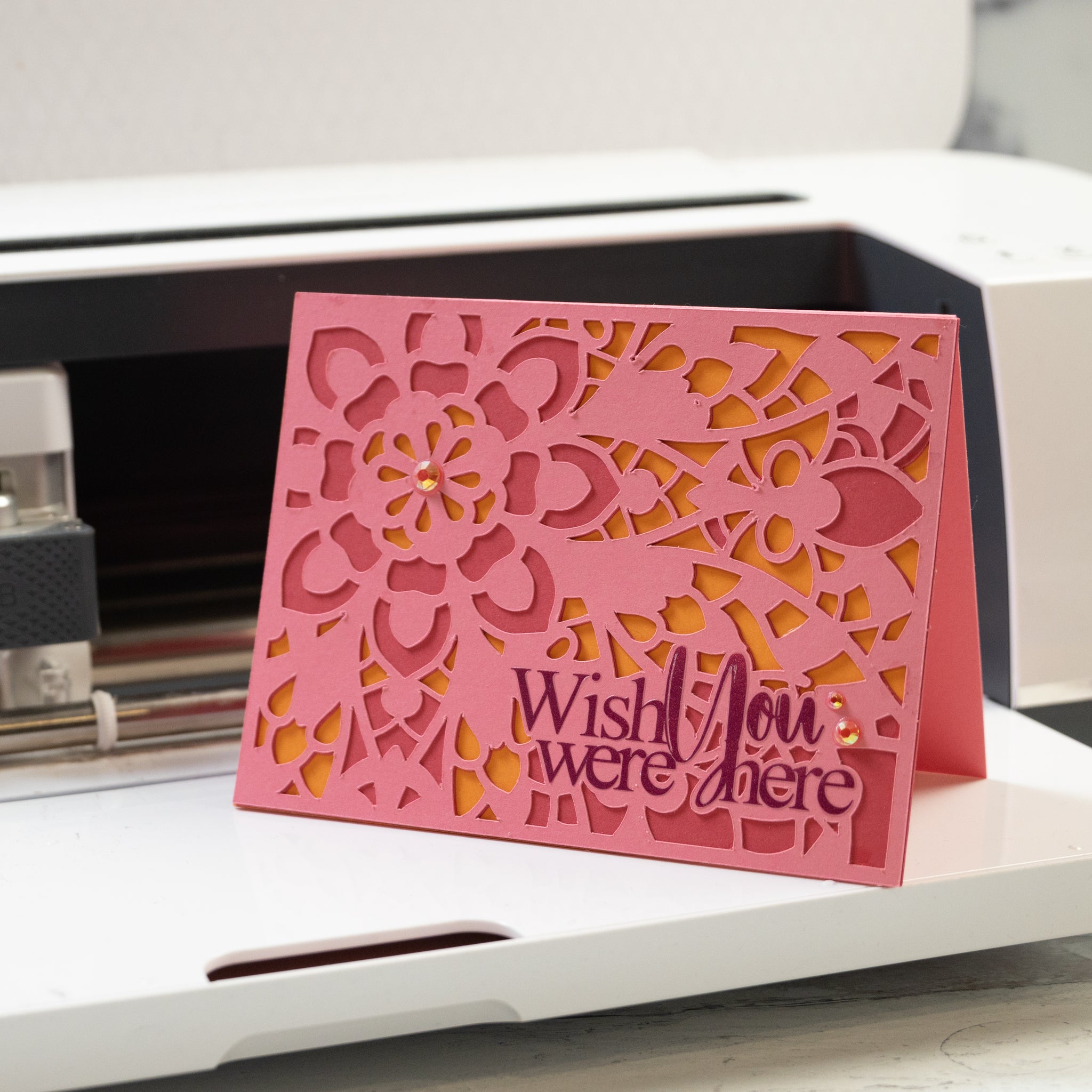 Layered Mandala - Wish You Were Here Card