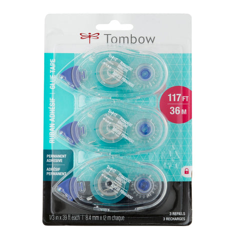 Tombow Glue Tape - Permanent Bond - Refills (3)