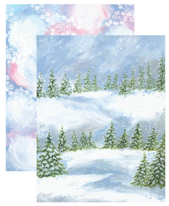 Stampendous - Quick Card Backgrounds - Winter Splash