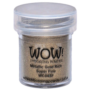 WOW Embossing Powder Super Fine 15ml - Gold Rich