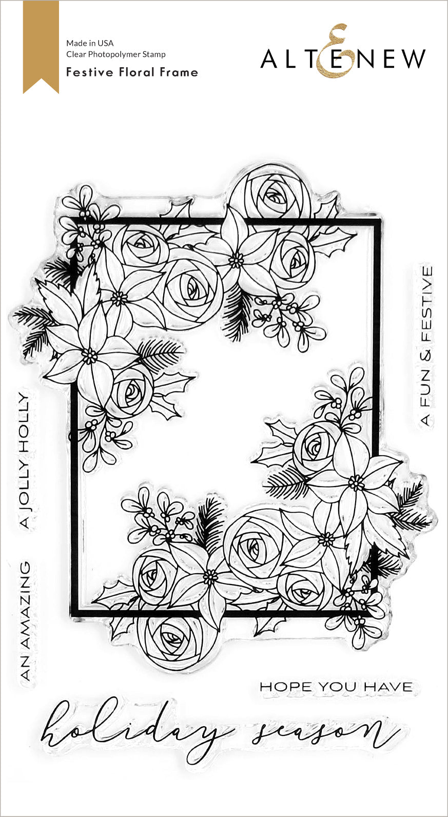 Altenew Festive Floral Frame Stamp Set