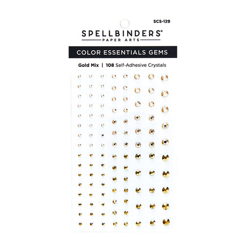 Spellbinders Self-Adhesive Crystal Gems - Gold Mix