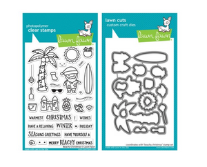 Lawn Fawn - Beachy Christmas - stamp & die bundle