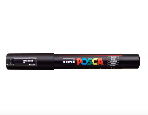 Uni Posca PC-1M Extra-Fine Bullet Tip Paint Marker - black