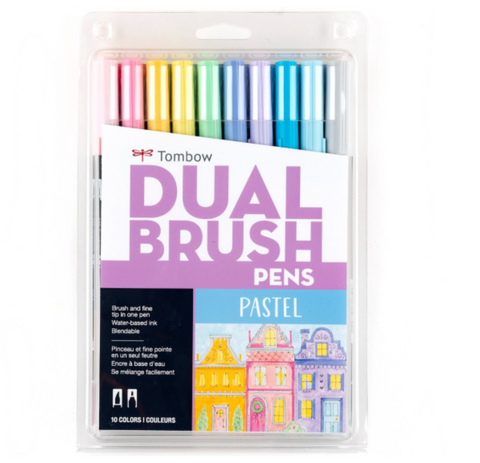 Tombow Dual Brush Markers - 10 pack - Pastel