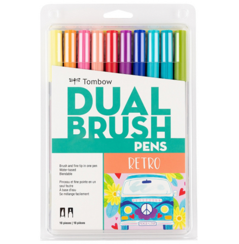 Tombow Dual Brush Markers - 10 pack - Retro