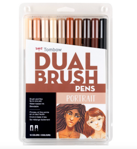 Tombow Dual Brush Markers - 10 Pack - Portrait