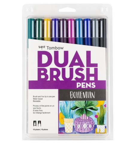 Tombow Dual Brush Markers - 10 pack - Bohemian