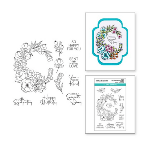 Spellbinders - Four Petal Sweet Day Flowers stamp set