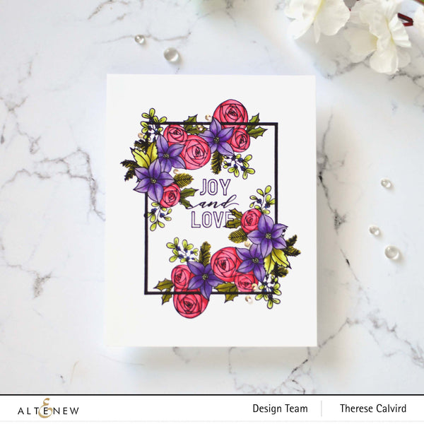 Altenew Festive Floral Frame Stamp Set