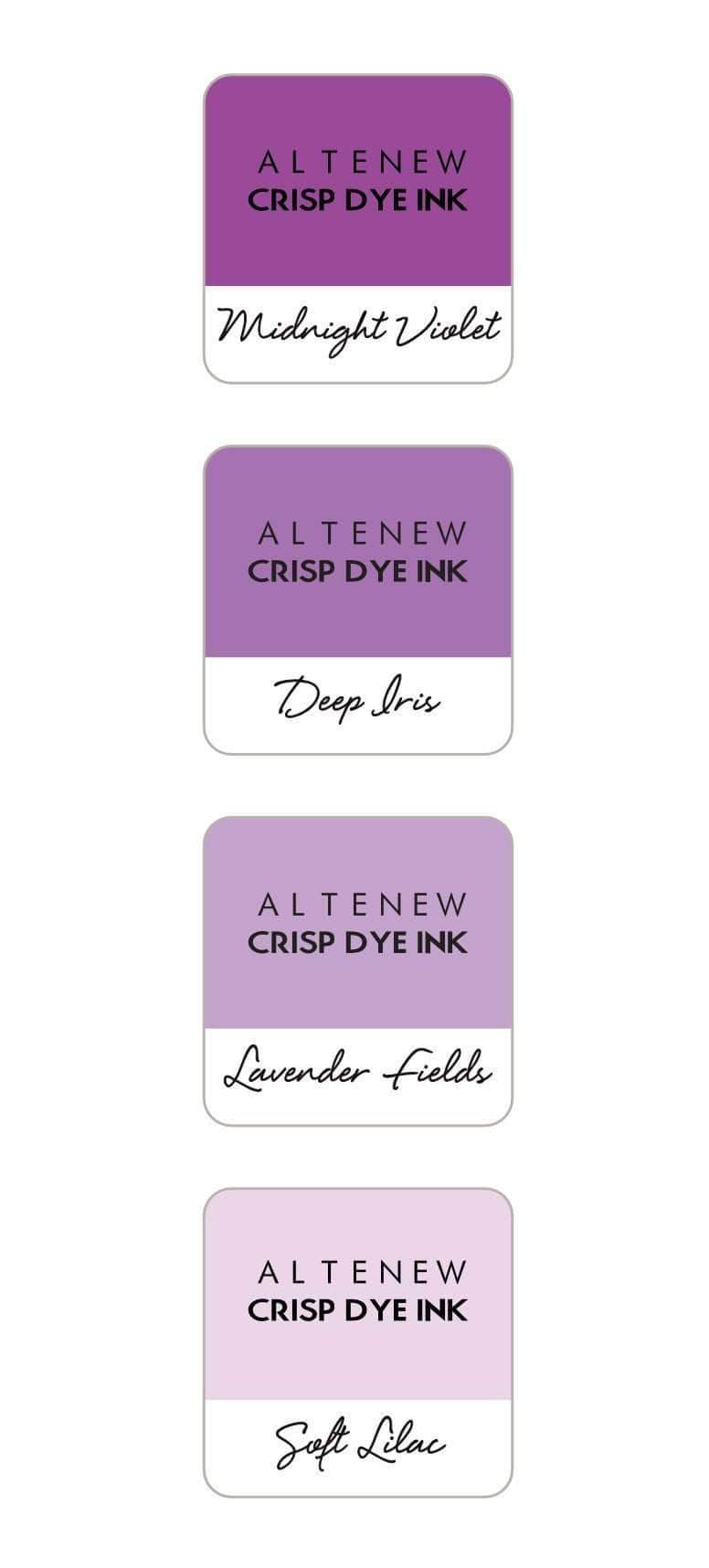 Altenew Crisp Dye Ink Mini Cube Set - Shades of Purple