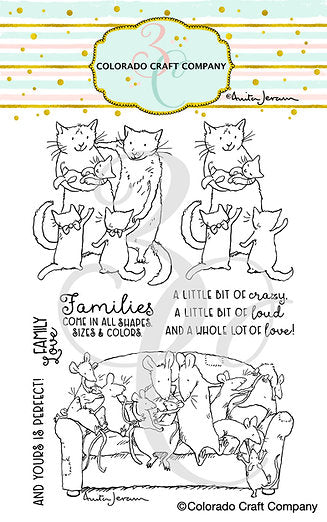 Colorado Craft Company - Anita Jeram- Family Love stamp set