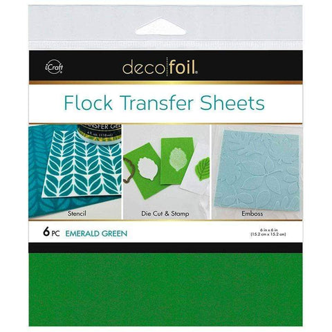 Therm O Web iCraft Deco Foil Flock Transfer Sheets - Emerald Green