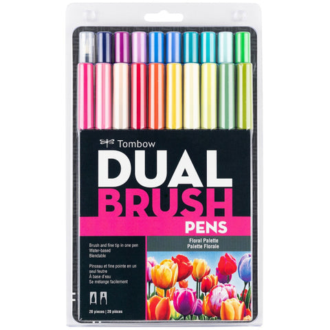 Tombow Dual Brush Pen - 20 Pack - Floral Palette